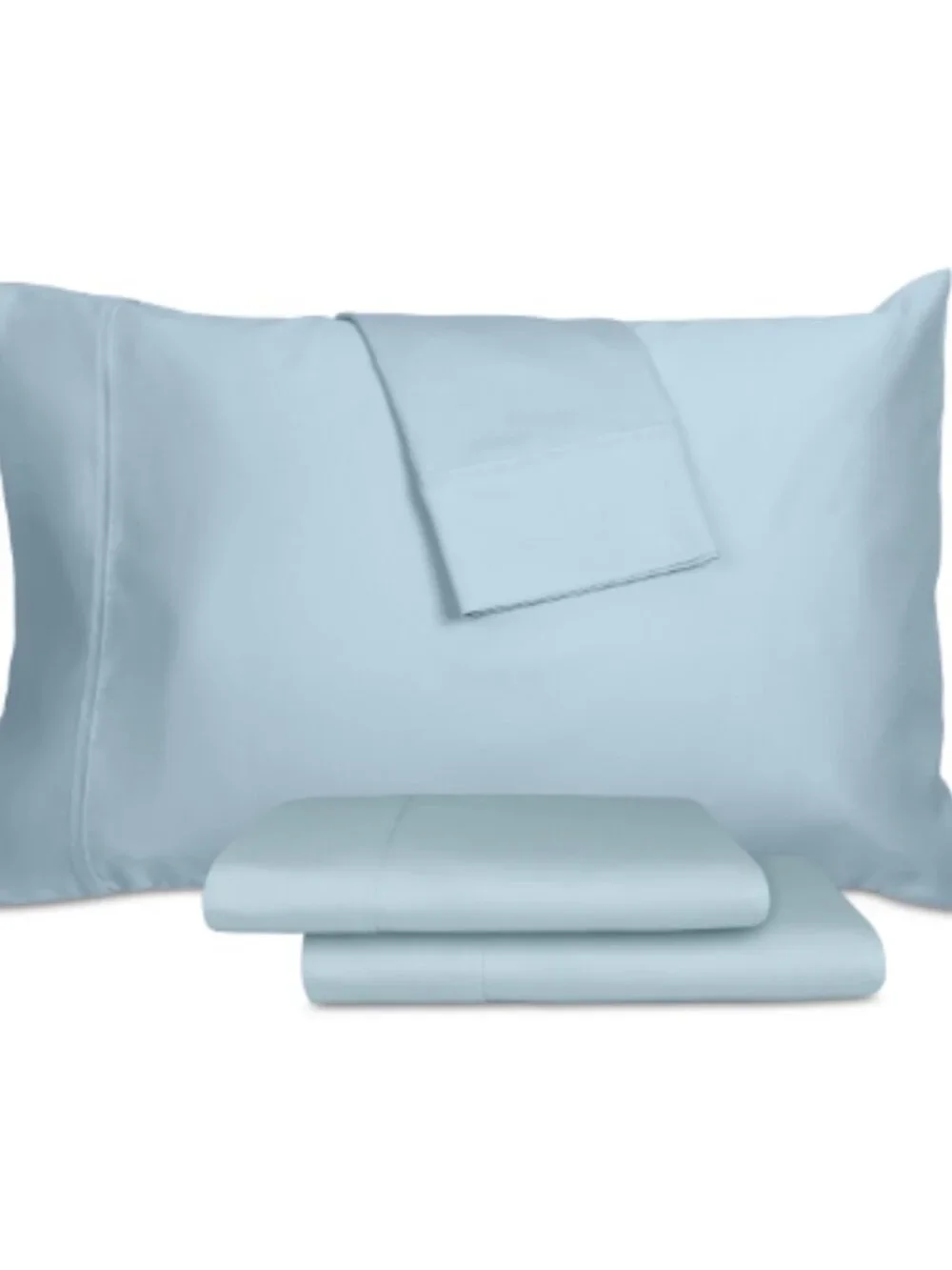 Aq Textiles Percale Solid 4-Pc. Sheet Set, King - Lt. Blue